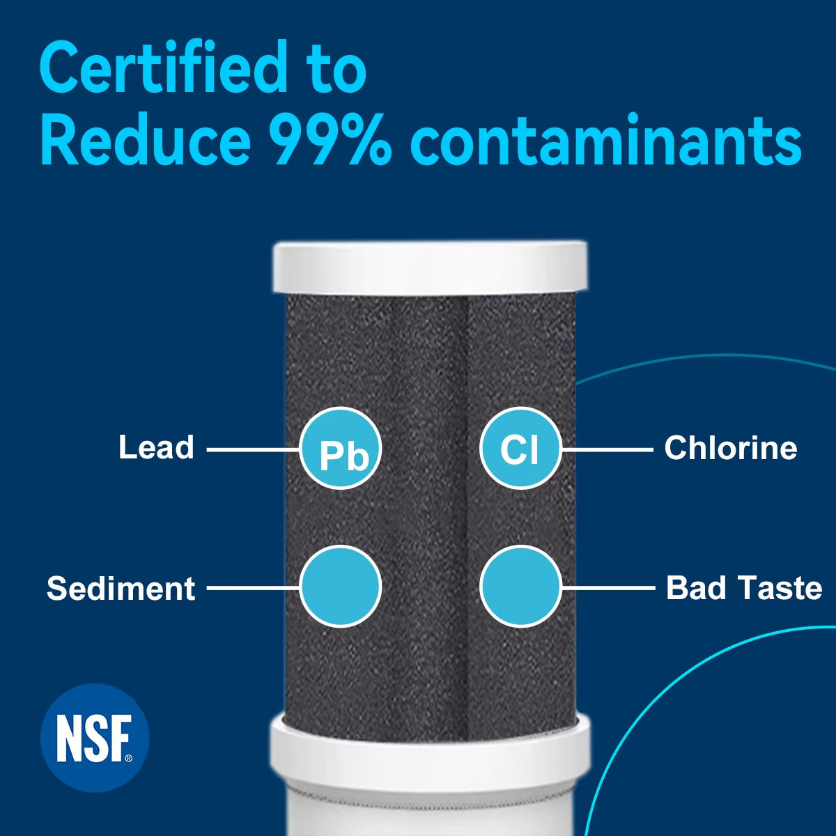 Stainless Steel Faucet Tap Water Filter Purifier System, NSF Certified Reduces Lead, Chlorine & Bad Taste Kitchen